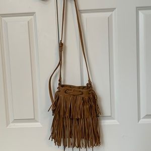 Carlos fringe bucket purse